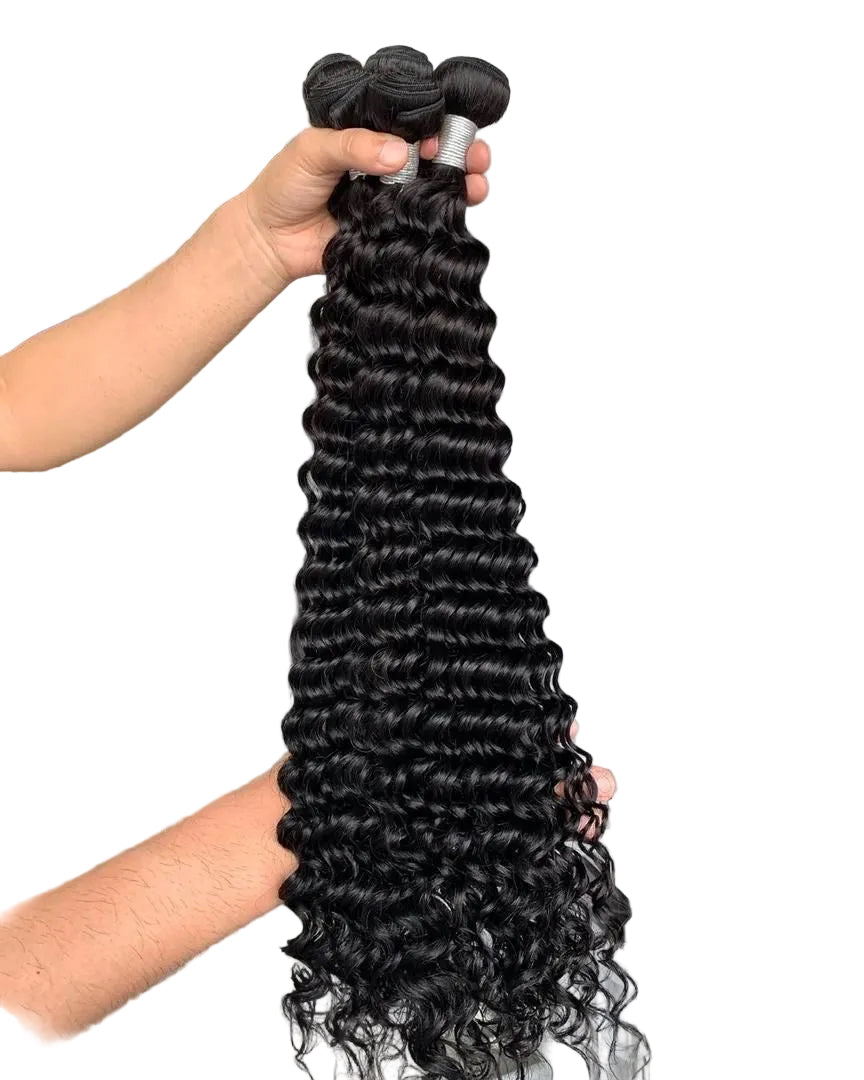 Tissage Brésilien Deep Wave – 100 % Cheveux Naturels Remy Hair